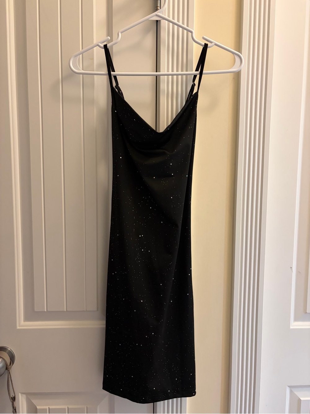 Black Sparkle Cami Dress with Adjustable Straps size M (6) NWOT